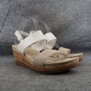 GNW Shoes Womens 10 Sandals Fashion Wedge Platform Slingback Boho Classic Cork